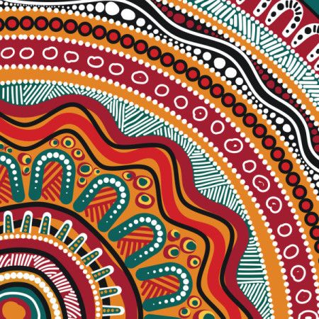 Vector graphics echoing the dot art of Aboriginal culture