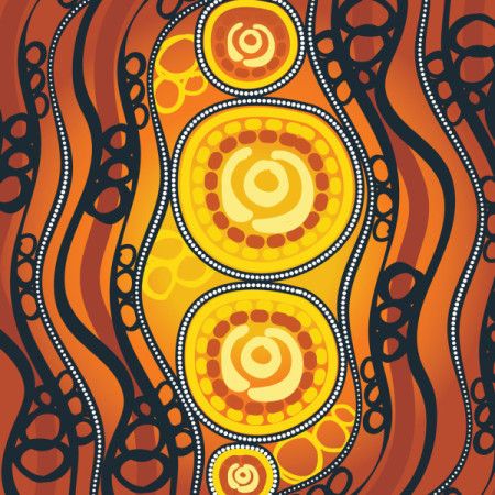 Aboriginal dot art transformed into vector graphics