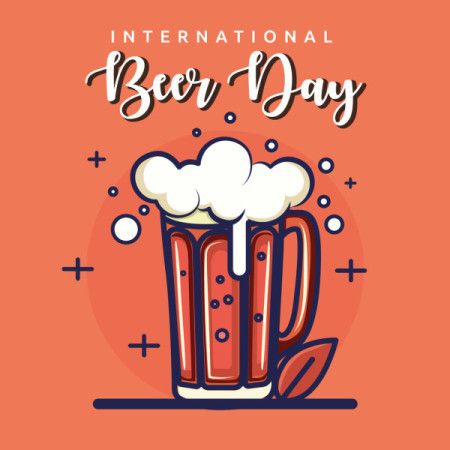 Banner illustration celebrating International Beer Day