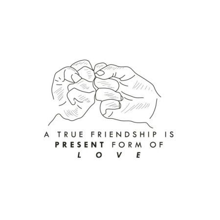 Quote creatively depicted in an illustration celebrating Friendship Day
