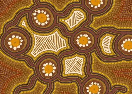 Digital transformation of Aboriginal dot art into vector painting