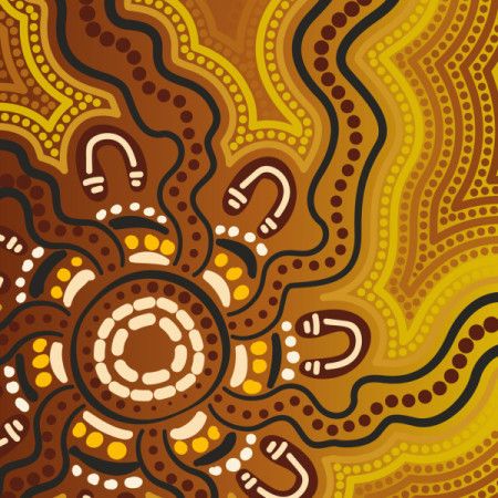 Vector-based paintings inspired by Aboriginal dot art