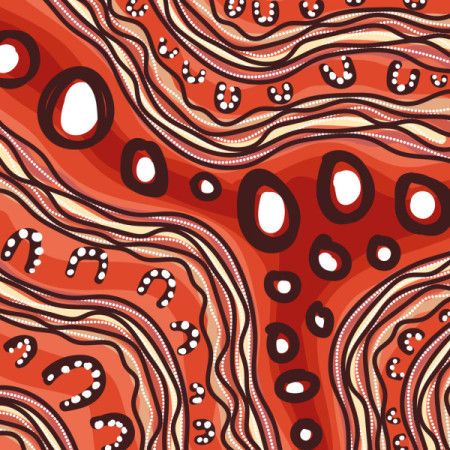 Vector-based designs inspired by the dot art traditions of Aboriginal peoples