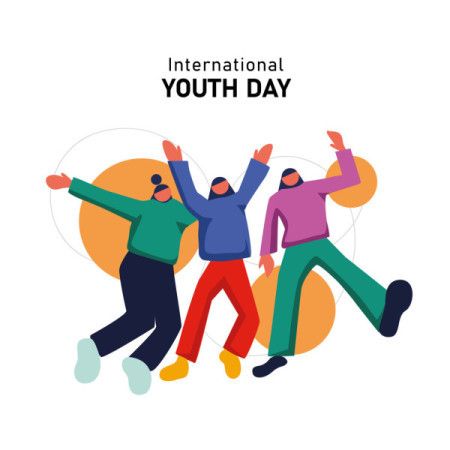 Illustration for International Youth Day Banner Design