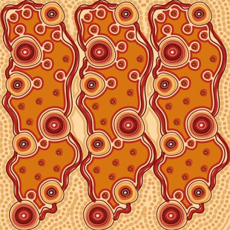 An exquisite artwork featuring dot patterns inspired by Aboriginal art