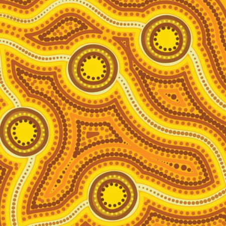 A captivating illustration showcasing Aboriginal-inspired dot motifs