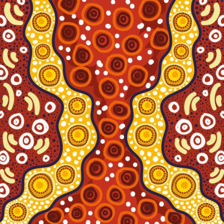 Artwork in vector format influenced by Aboriginal dot patterns