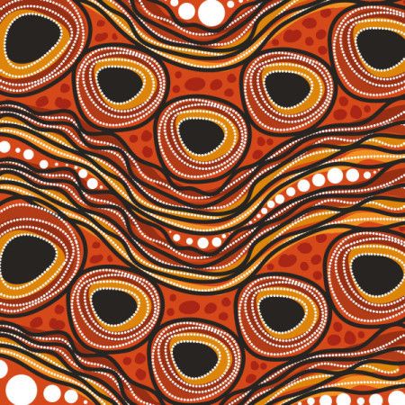 A vector-based creation reflecting the essence of Aboriginal dot patterns