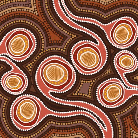 A creative vector artwork inspired by the beauty of Aboriginal dot patterns