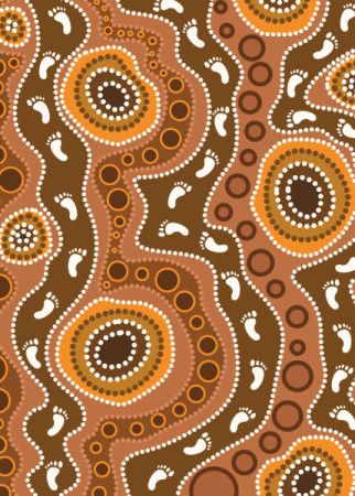 Vector graphics reflecting Aboriginal dot art traditions