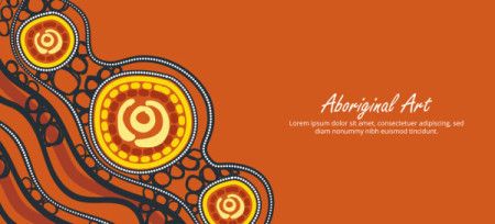 A vector banner showcasing Aboriginal design elements.