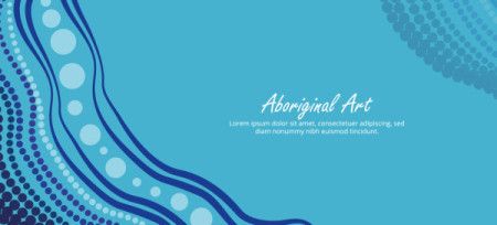 A banner designed in vector style with Aboriginal design elements.