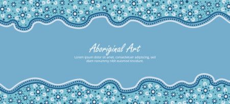 A vector poster illustration highlighting the elegance of Aboriginal dot designs