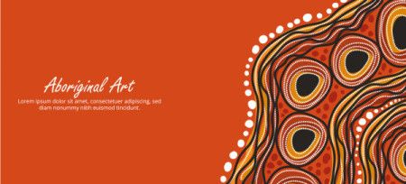 A striking vector poster incorporating Aboriginal dot motifs