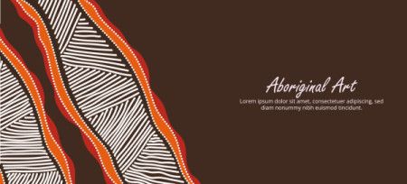 A poster design in vector format showcasing intricate Aboriginal patterns