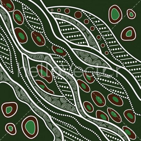 Aboriginal art vector background