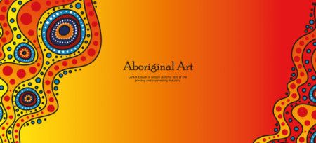 A vector-based banner influenced by the intricate dot patterns of Aboriginal art