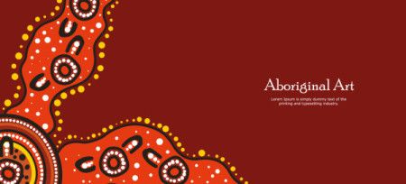 Banner artwork rendered in vector format, drawing from Aboriginal dot design traditions