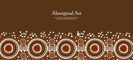 A vector border highlighting the unique beauty of Aboriginal dot motifs