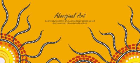 A vector poster highlighting the unique beauty of Aboriginal dot motifs