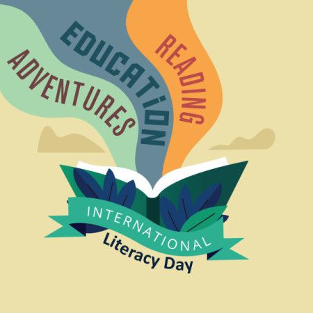 Illustration for International Literacy Day Concept