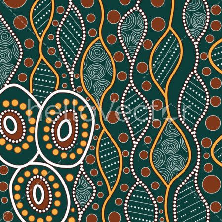 Aboriginal art vector background