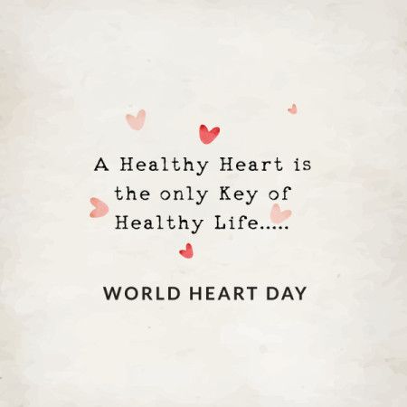 Vector background with World Heart Day quote