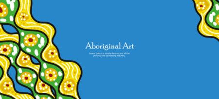 An artistic banner in vector format showcasing traditional Aboriginal design