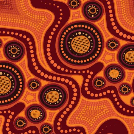 A vector composition inspired by the captivating beauty of Aboriginal dot artwork