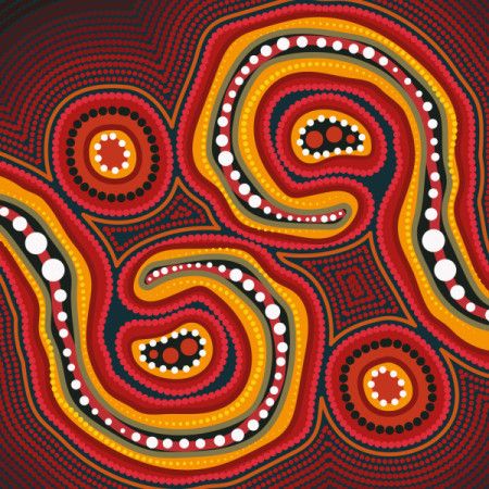 An illustration drawing inspiration from the elegance of Aboriginal dot patterns.