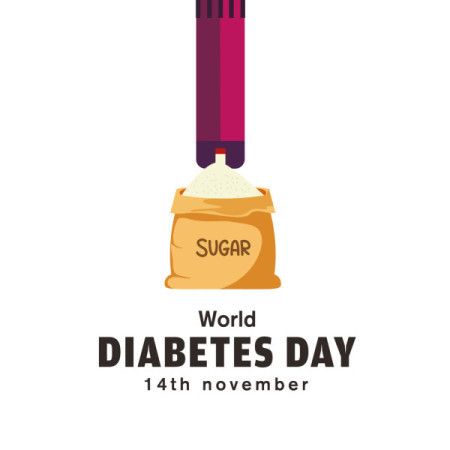 An artwork specifically designed for World Diabetes Day awareness