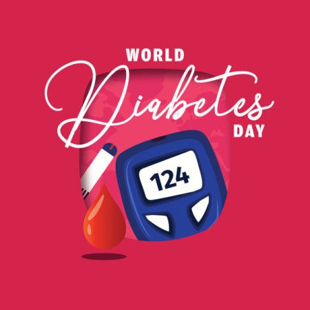 An artistic representation focused on World Diabetes Day