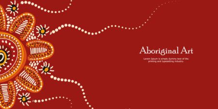 A vector banner showcasing the stunning elegance of Aboriginal dot art