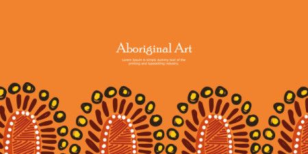 An illustrated banner reflecting the unique patterns found in Aboriginal dot art