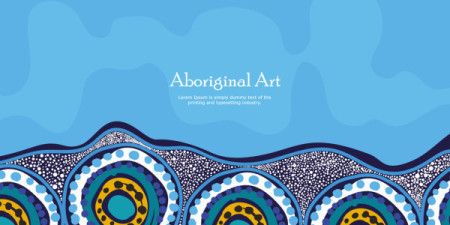 A poster crafted in vector style, showcasing Aboriginal dot artwork