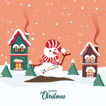 Merry Christmas vector graphic backdrop