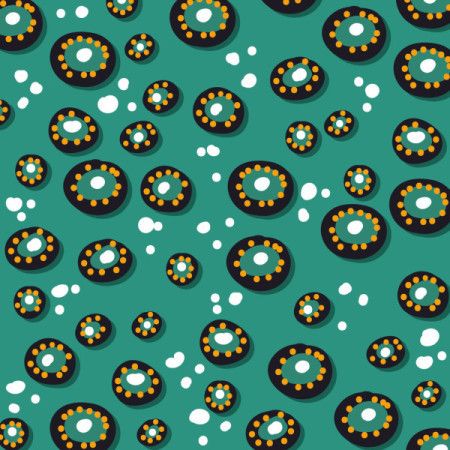 A vector background influenced by the dot patterns of Aboriginal art.