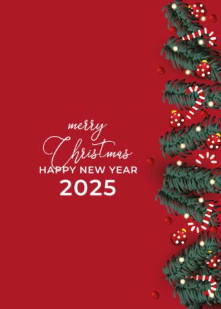 2025 New Year Vector Greeting Card Design