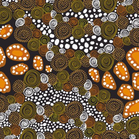 A vector background adorned with a design in the Aboriginal dot art tradition