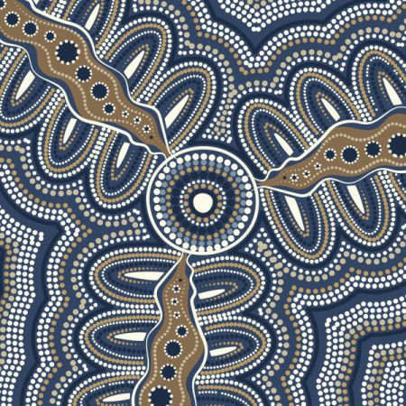 Aboriginal dot art-inspired vector design for the background