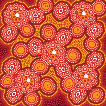 Aboriginal dot art-inspired vector background creation