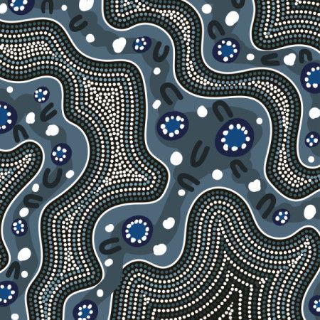 Creative piece drawn from the detailed patterns of Aboriginal dot art.