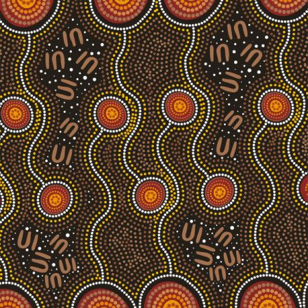 Inspired illustrations reflecting the beauty of Aboriginal dot art