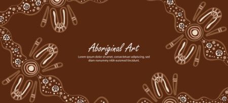 Aboriginal-inspired dot art showcased in a banner design.