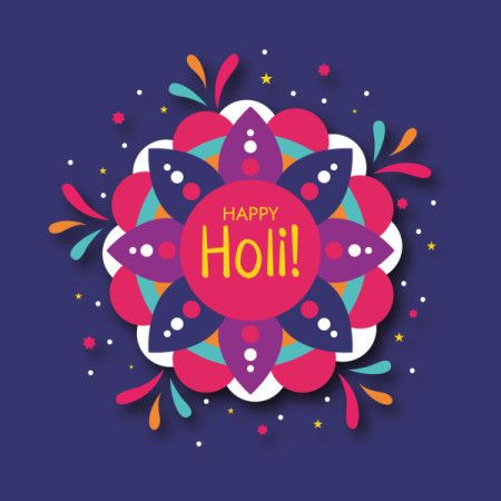 Vibrant Holi-themed Rangoli Background Design