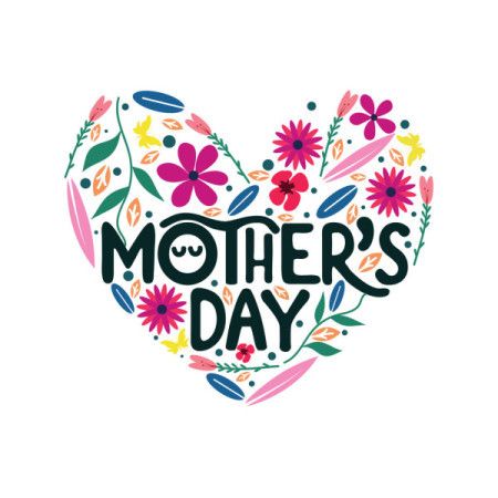 Illustrated Mother's Day greeting card design
