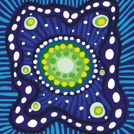 A digital interpretation of the iconic Aboriginal design background