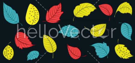 Seamless vector background with leaves.