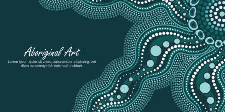 Customizable text poster adorned with Aboriginal-inspired dot patterns