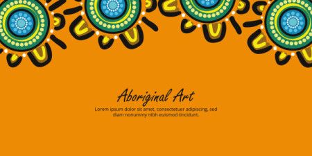 Vibrant Aboriginal design layout with editable message option